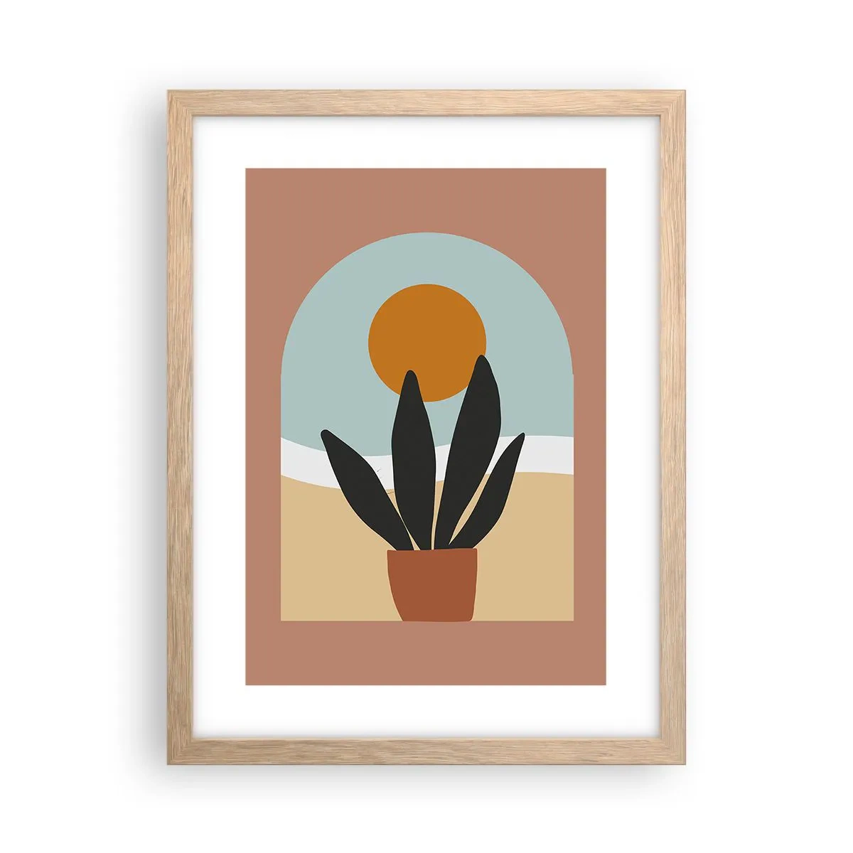 Plakat w ramie jasny dąb - Drobne radości - 30x40 cm