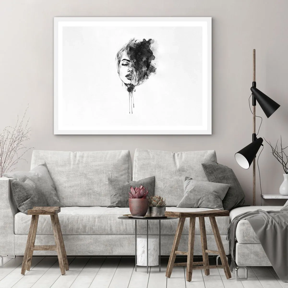 Plakat w białej ramie - O czym marzy dziewczyna - 40x30 cm