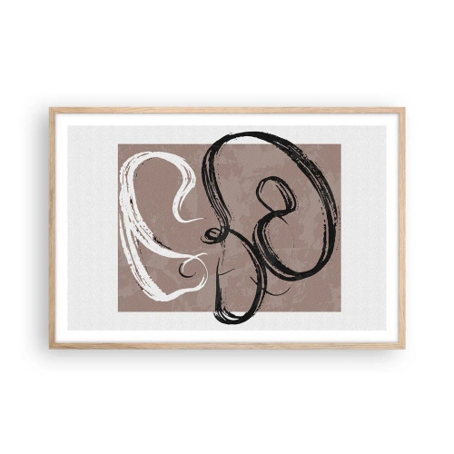 Plakat w ramie jasny dąb - Kompozycja – poszukiwanie pełni - 91x61 cm