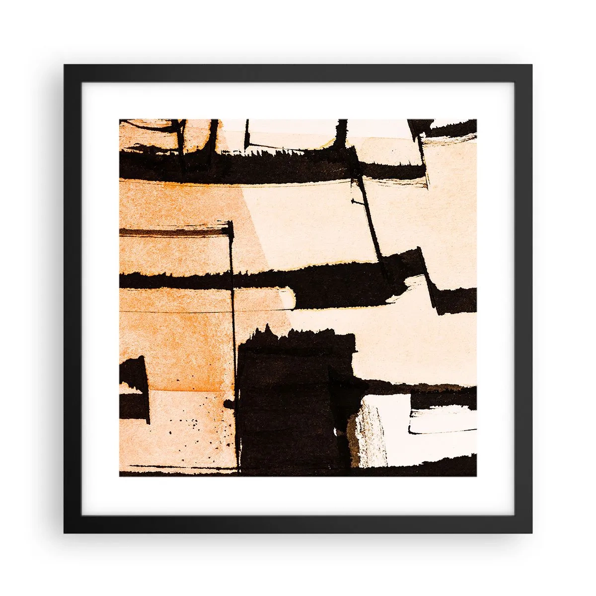 Plakat w czarnej ramie - Jednak porządek - 40x40 cm