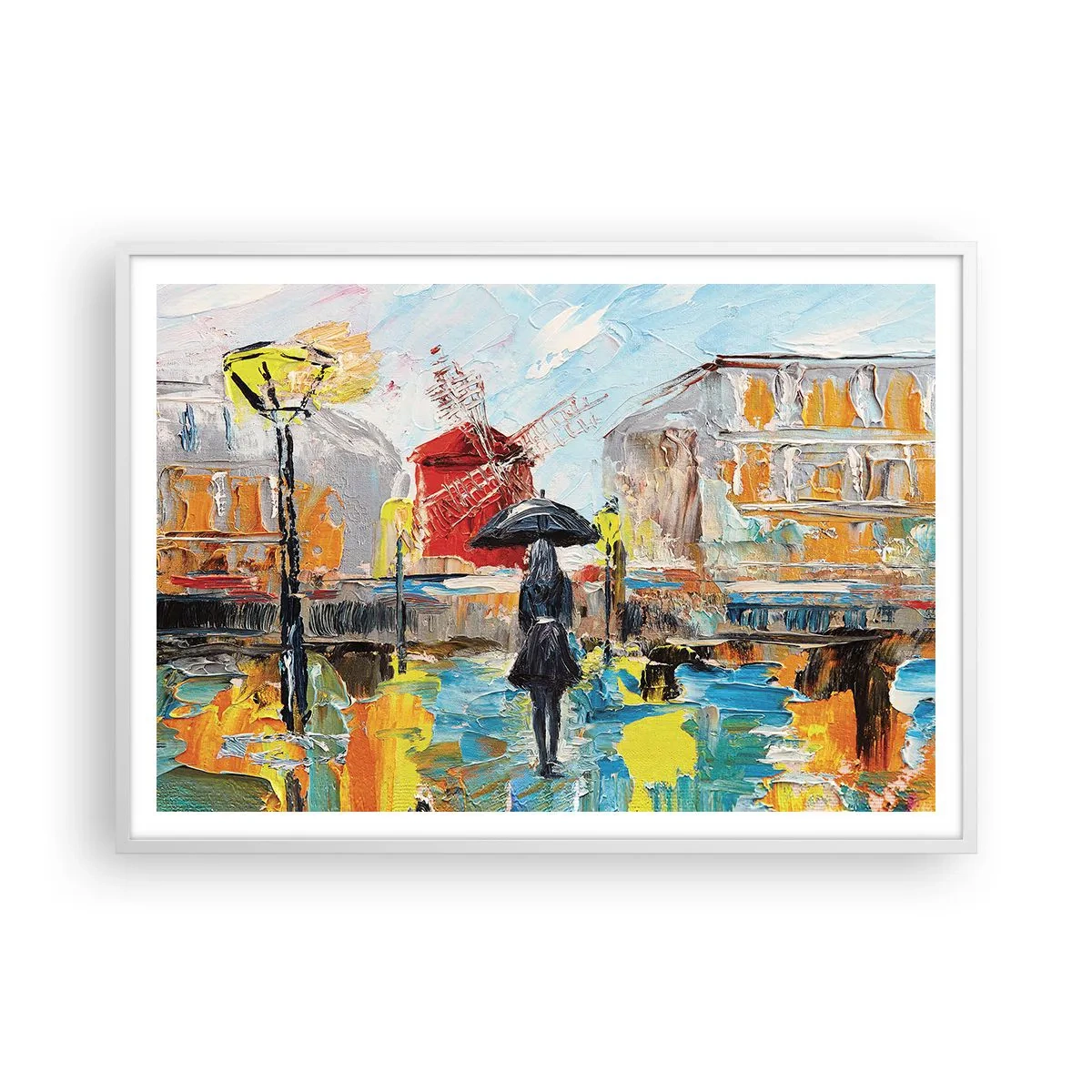 Plakat w białej ramie - Paryskie legendy - 100x70 cm