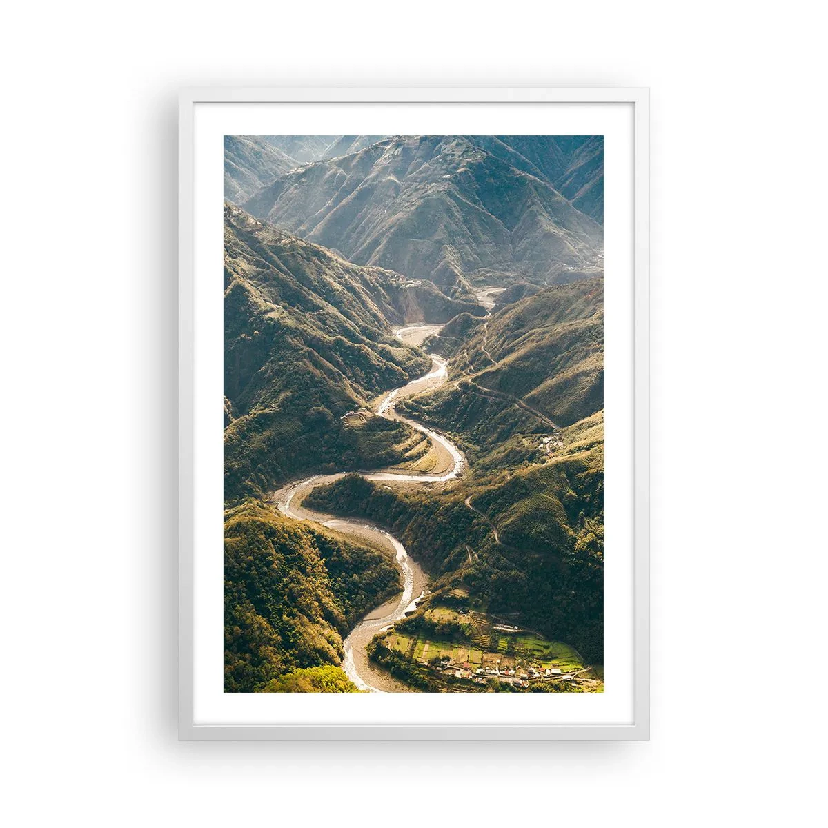 Plakat w białej ramie - Prosto z serca gór - 50x70 cm