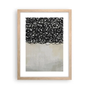 Plakat w ramie jasny dąb - Abstrakcja skłębiona - 30x40 cm