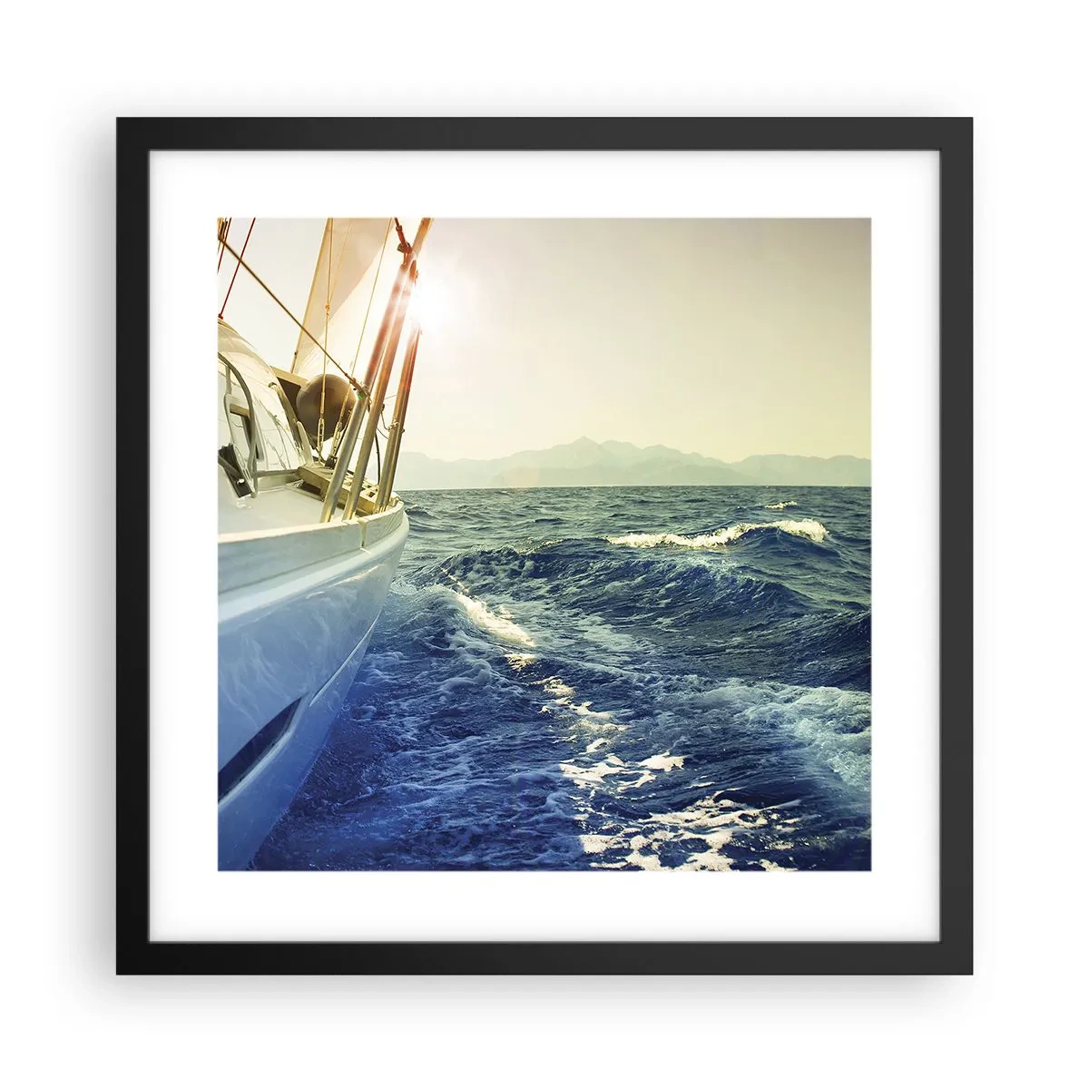 Plakat w czarnej ramie - Po przygodę - 40x40 cm
