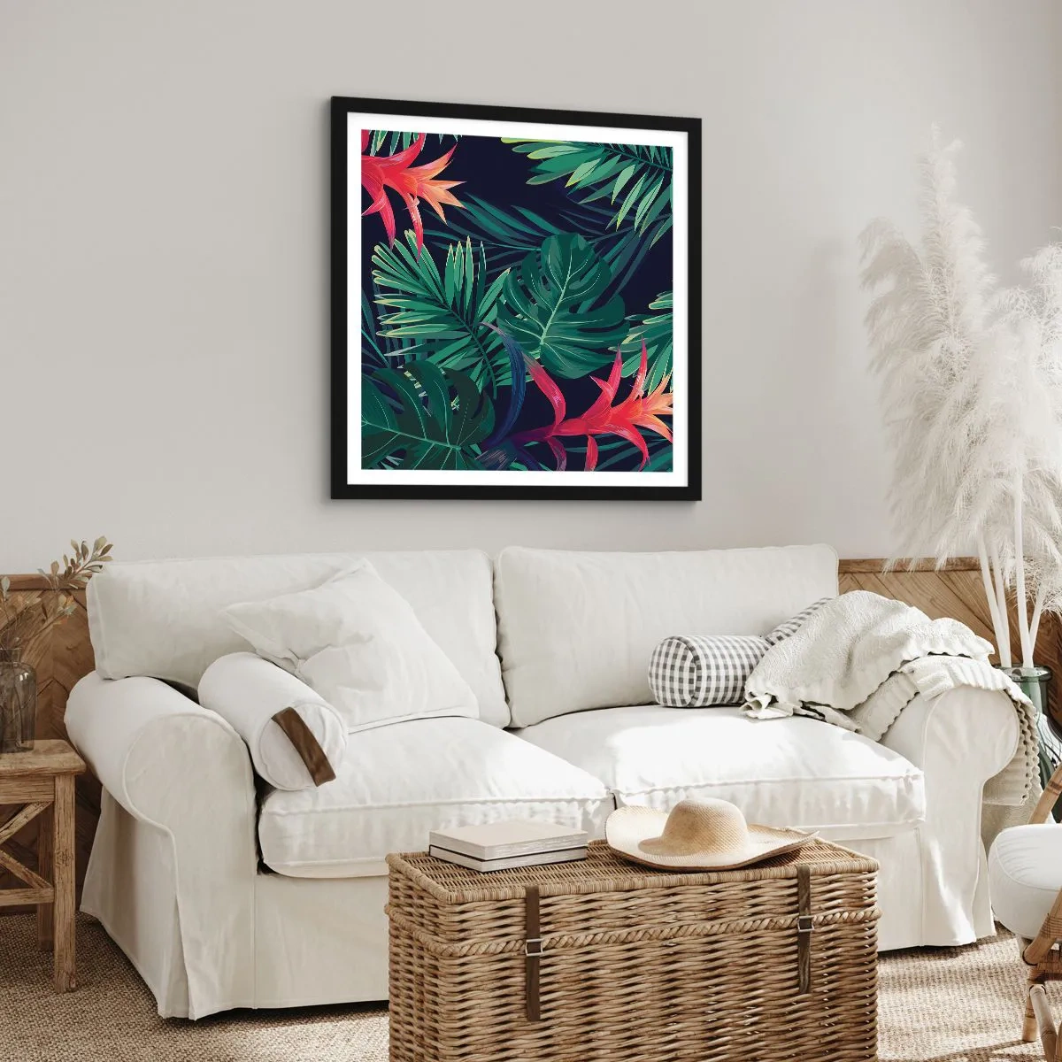 Plakat w czarnej ramie - Zapłonąć w zieleni - 30x30 cm