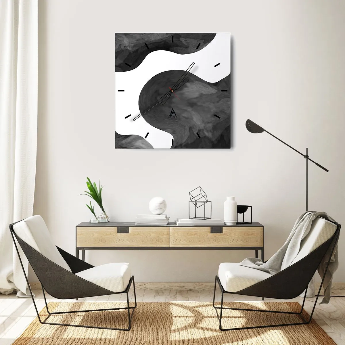 Zegar ścienny - Droga Mleczna - 40x40 cm