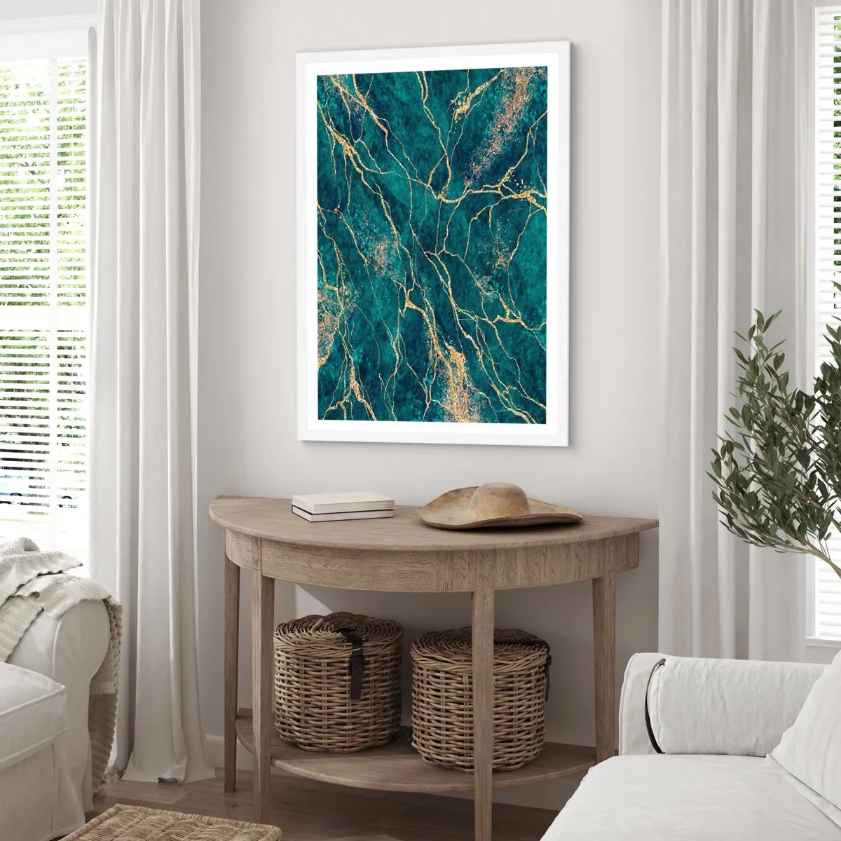 Plakat w białej ramie - Żyła złota - 40x50 cm