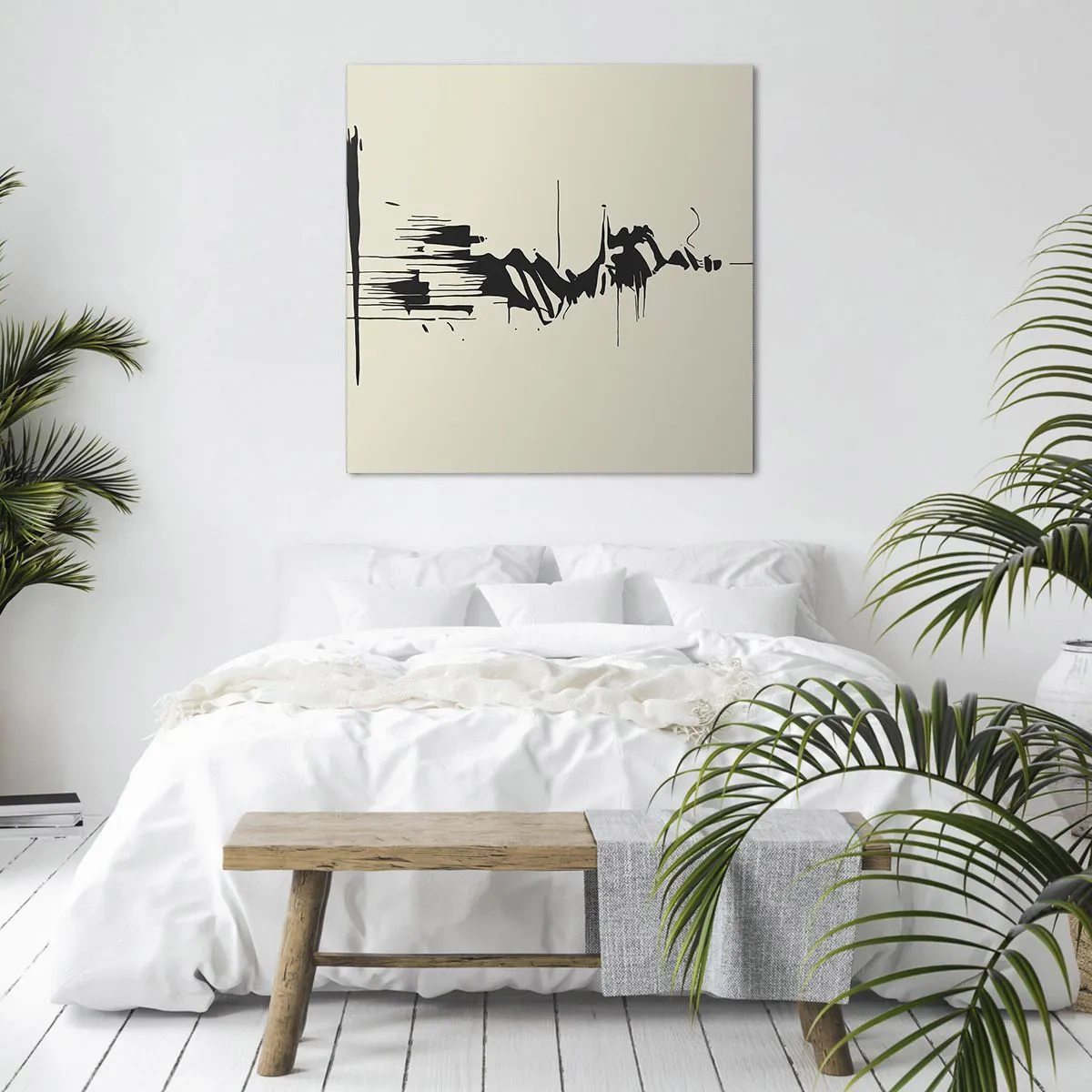 Obraz na płótnie - Abstrakcja pośpieszna - 40x40 cm