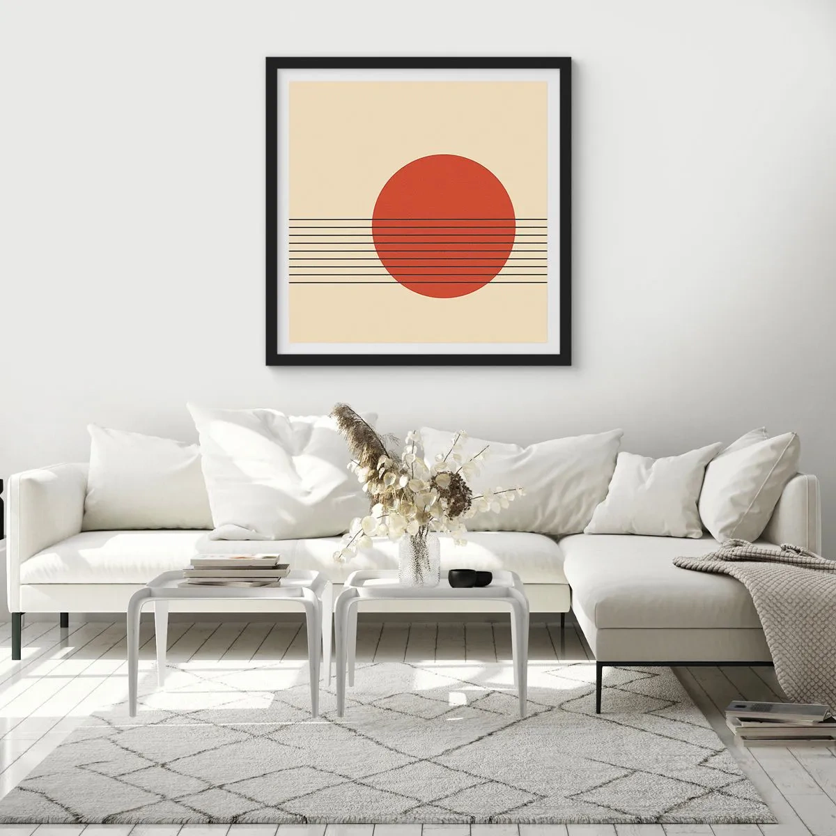 Plakat w czarnej ramie - W koło i dalej - 60x60 cm