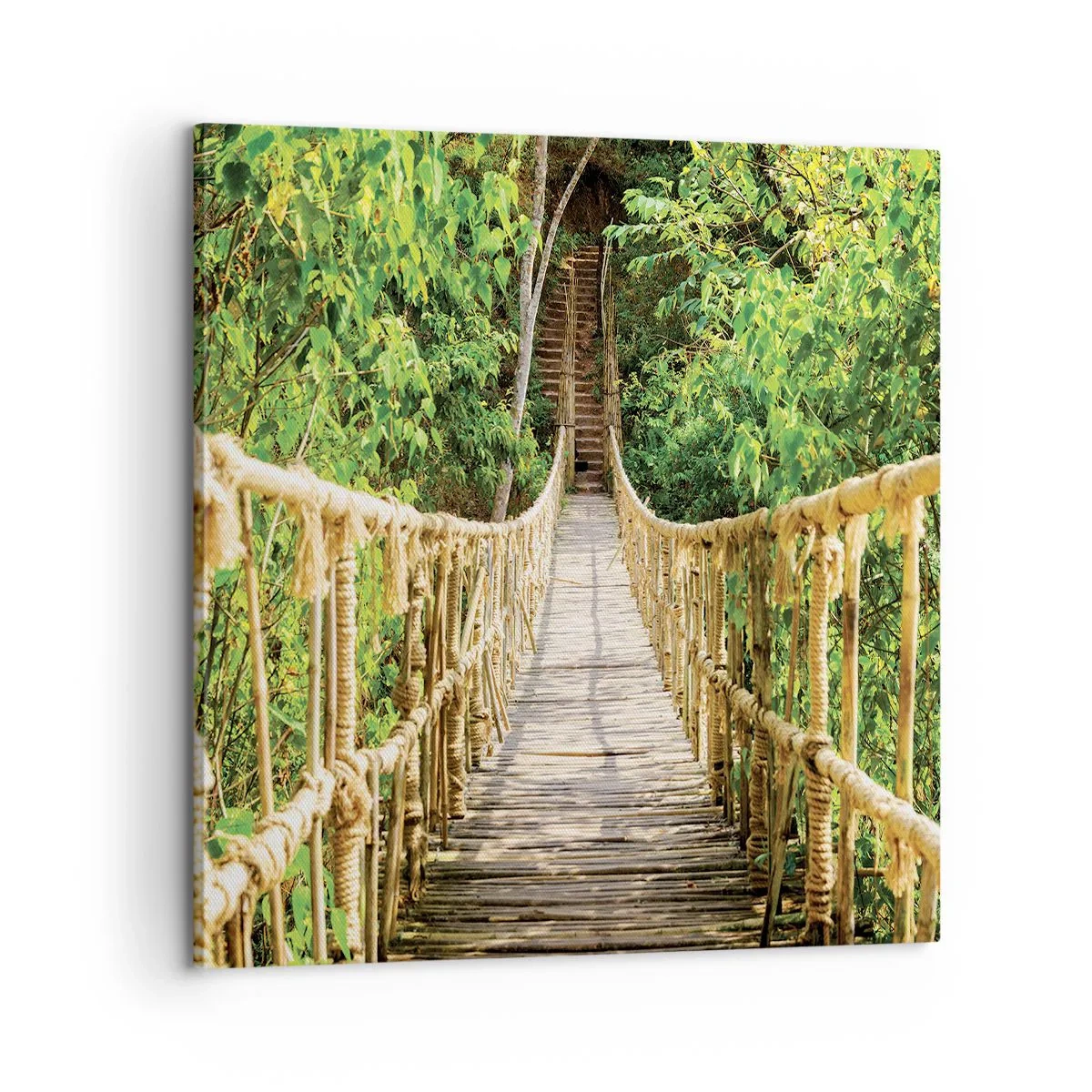 Obraz na płótnie - Zawieszony w zieleni - 60x60 cm