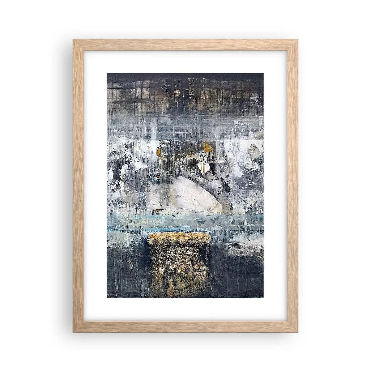 Plakat w ramie jasny dąb - Jak po lodzie, jak po grudzie - 30x40 cm