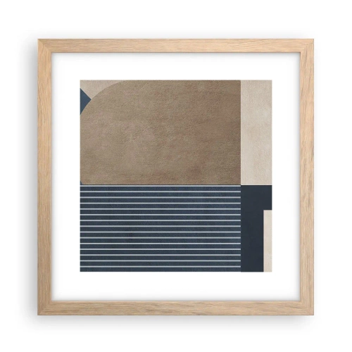 Plakat w ramie jasny dąb - Kompozycja prostoty i krągłości - 30x30 cm