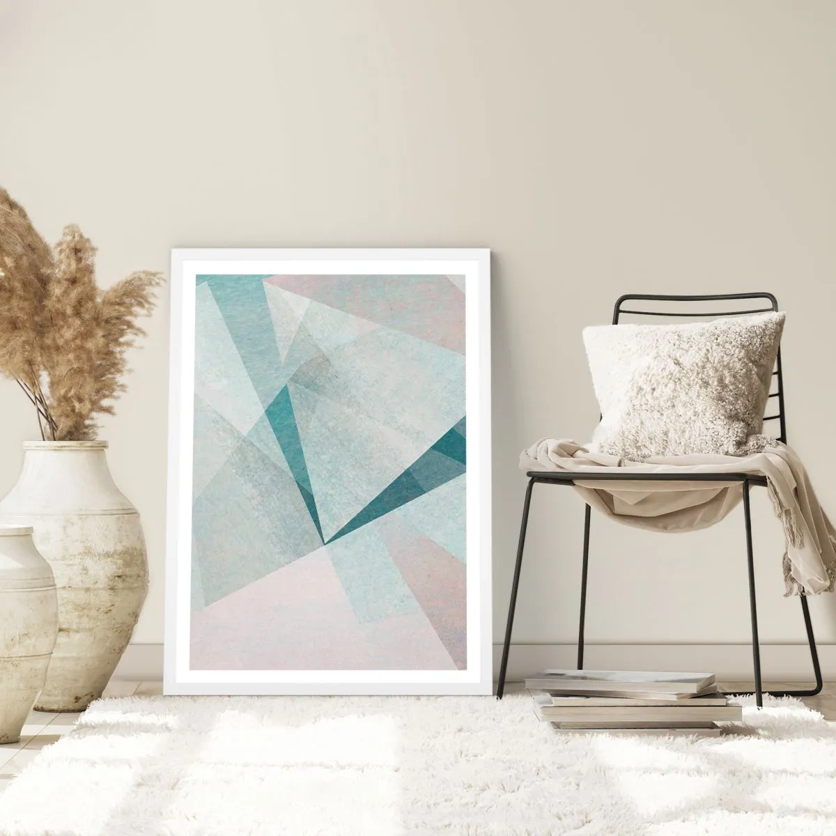 Plakat w białej ramie - Spokojnie choć dynamicznie - 70x100 cm