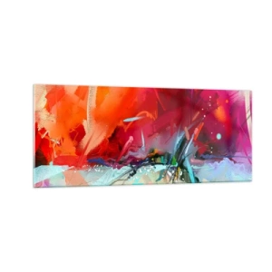 Obraz na szkle - Eksplozja świateł i barw - 100x40 cm