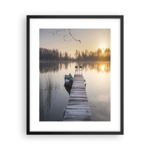 Plakat w czarnej ramie - Wrócę za jakiś czas - 40x50 cm