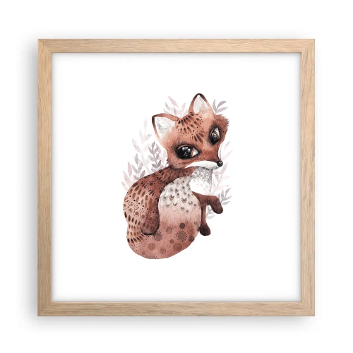 Plakat w ramie jasny dąb - Tylko pokochać - 30x30 cm