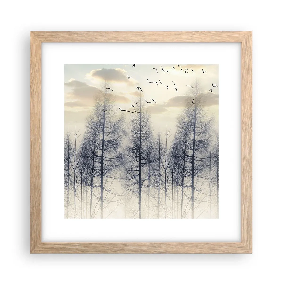 Plakat w ramie jasny dąb - Duchy lasu - 30x30 cm