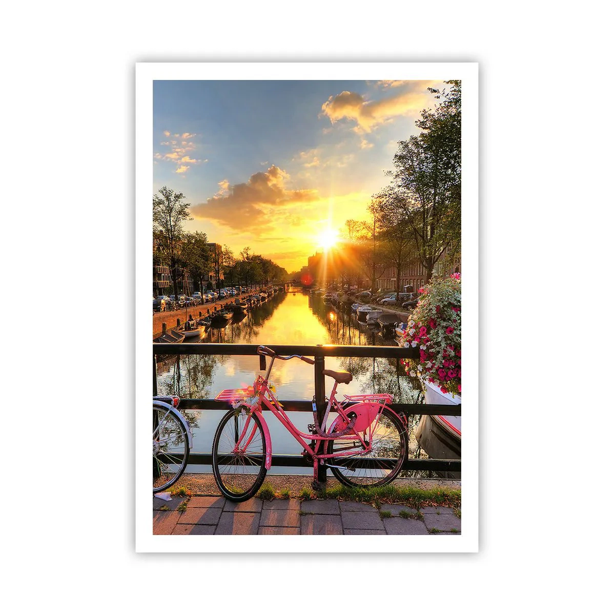 Plakat - Wiosenny poranek w Amsterdamie - 70x100 cm