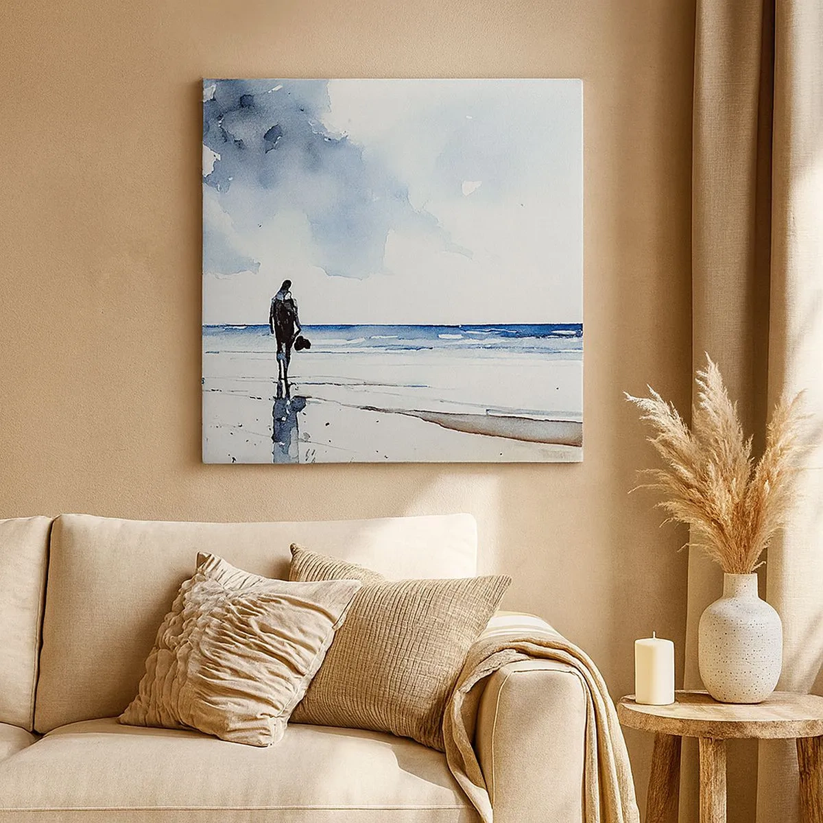 Obraz na płótnie - Rozmowa z morzem - 30x30 cm