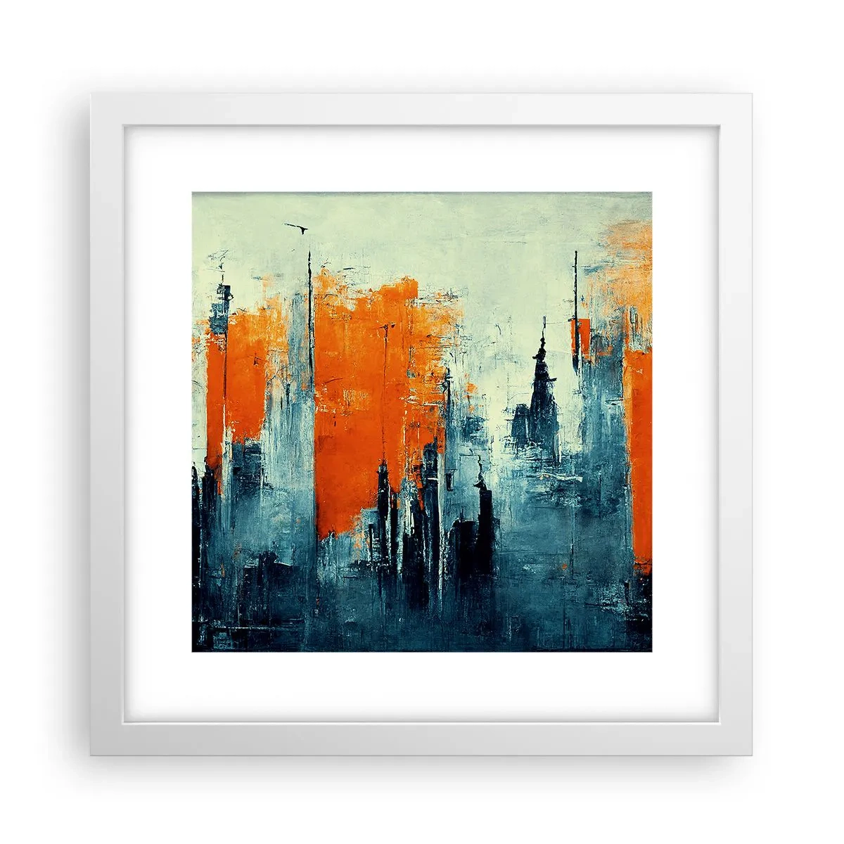 Plakat w białej ramie - Pejzaż nowoczesny - 30x30 cm