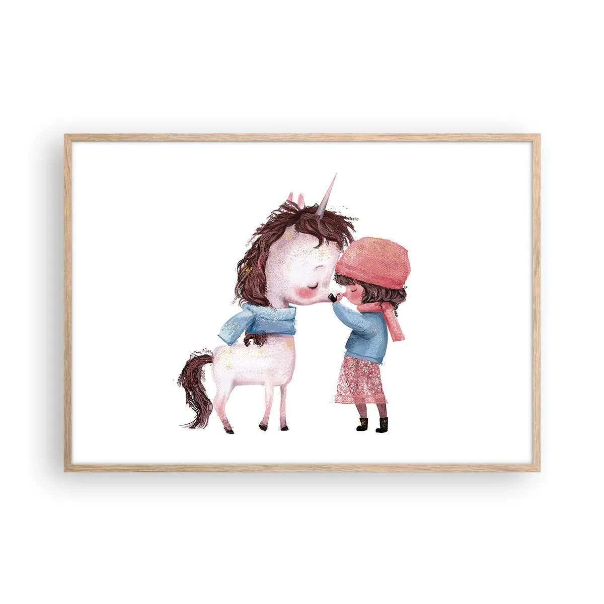 Plakat w ramie jasny dąb - Zimowa opowieść - 100x70 cm