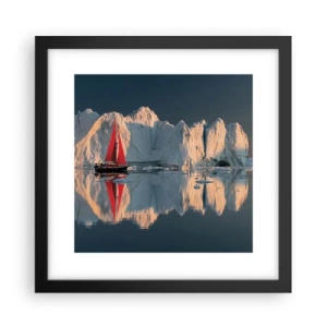 Plakat w czarnej ramie - Na krańcu świata - 30x30 cm