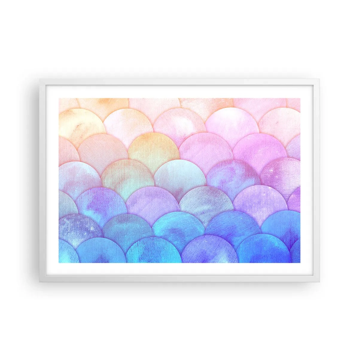 Plakat w białej ramie - Perłowa łuska - 70x50 cm