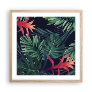 Plakat w ramie jasny dąb - Zapłonąć w zieleni - 50x50 cm