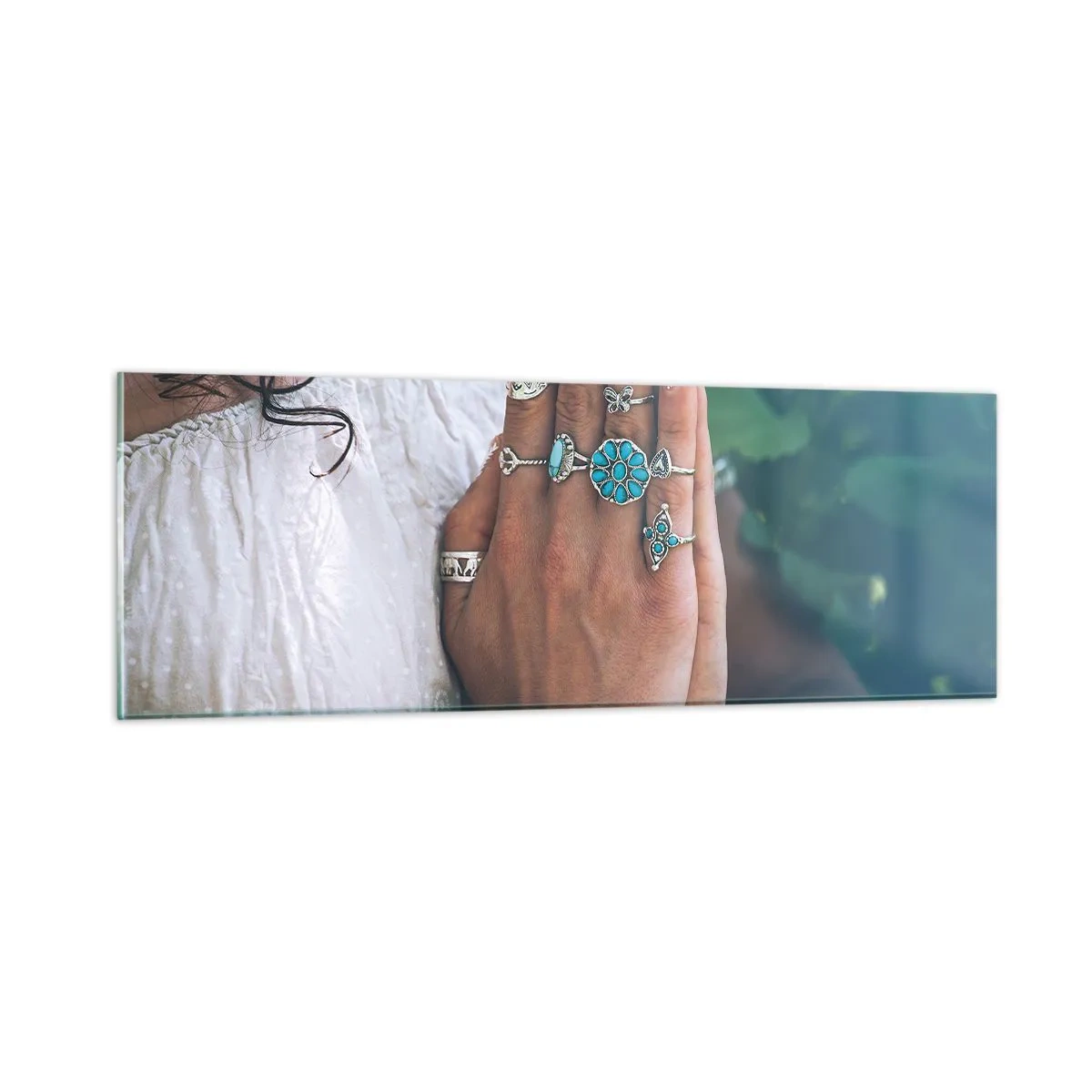 Obraz na szkle - Witaj w centrum bytu - 90x30 cm