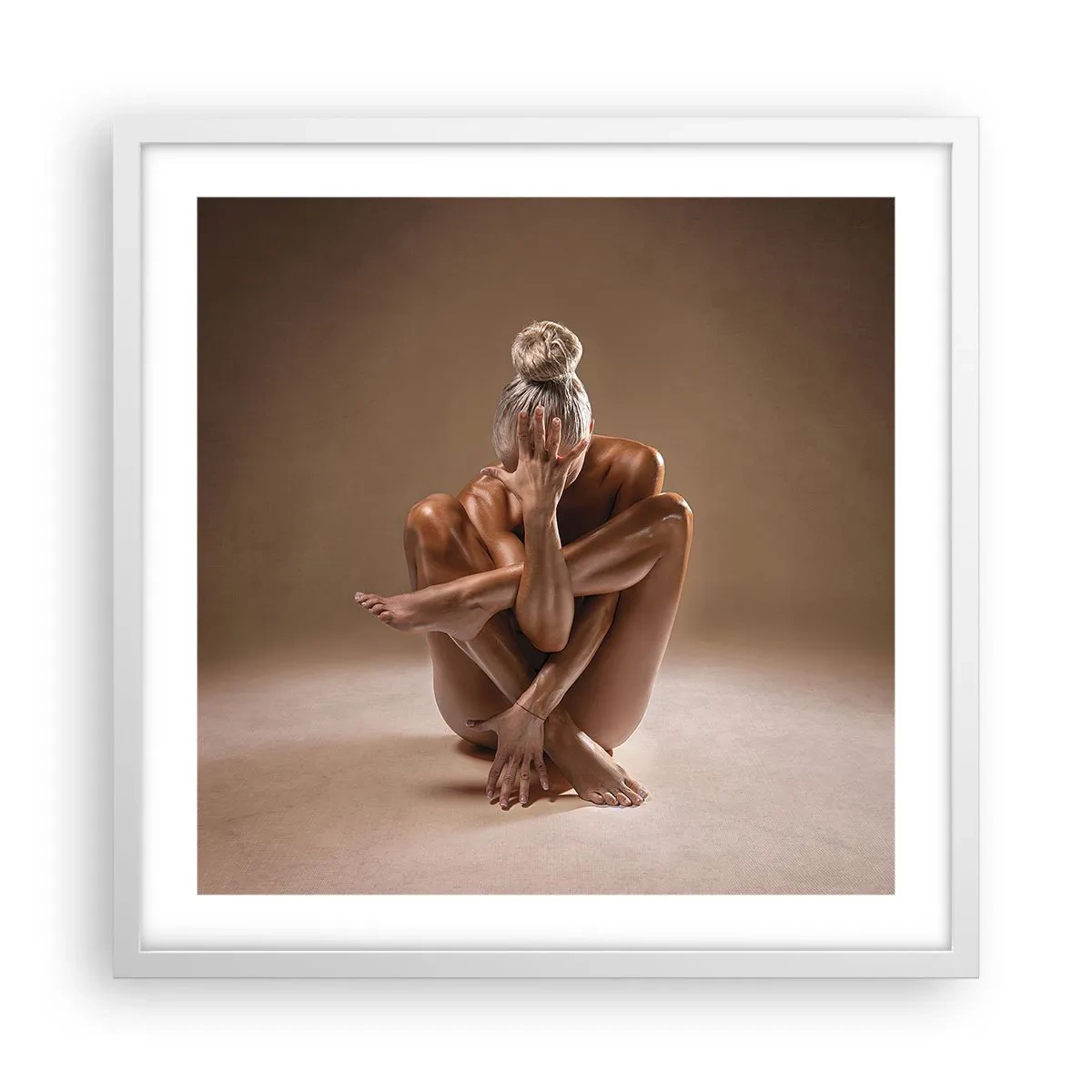 Plakat w białej ramie - Jedność ciała i ducha - 50x50 cm