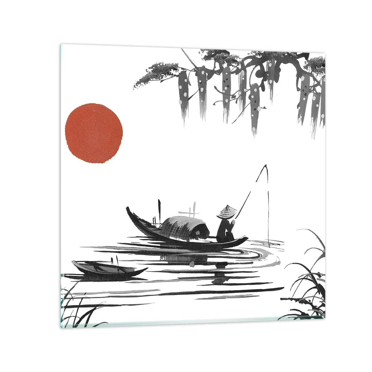 Obraz na szkle - Azjatyckie popołudnie - 60x60 cm