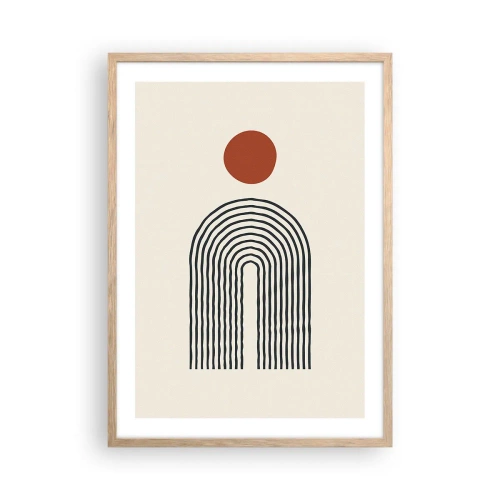 Plakat w ramie jasny dąb - Magnetyzm kształtów i barw - 50x70 cm