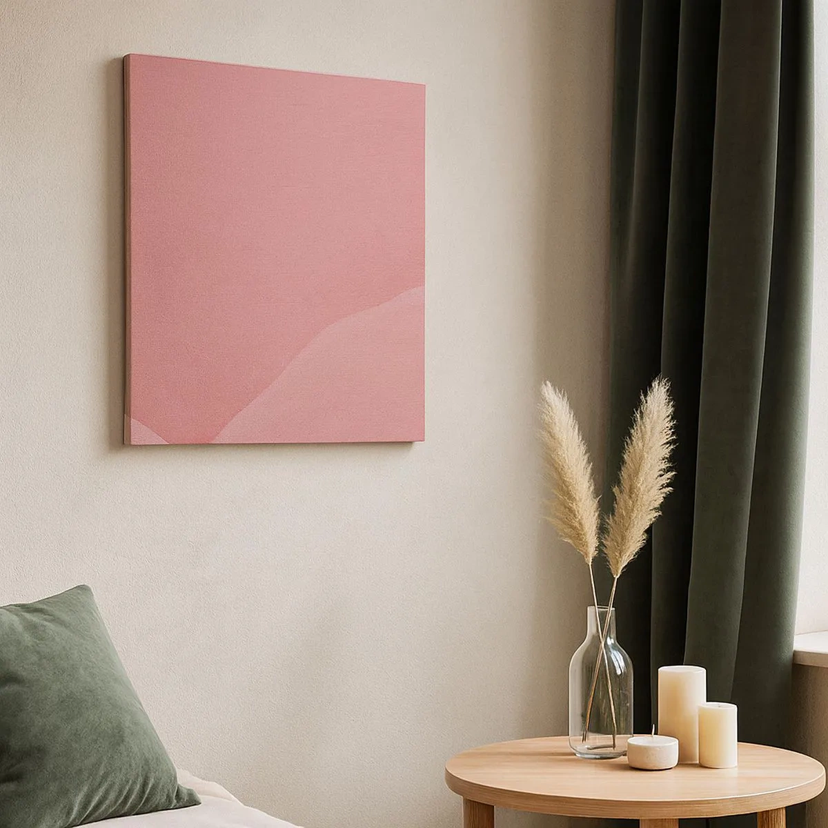 Obraz na płótnie - Organiczna kompozycja w różu - 30x30 cm