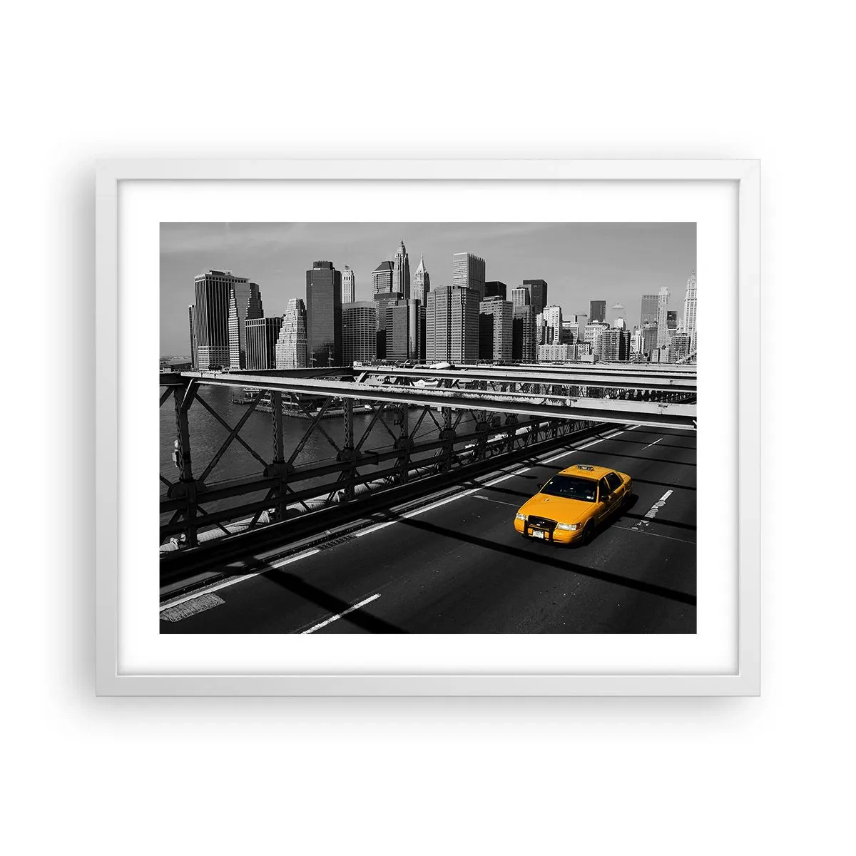 Plakat w białej ramie - Kolor wielkiego miasta - 50x40 cm