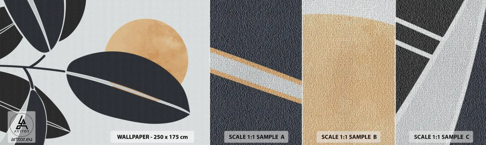 Fototapeta Próbka Premium Canvas - Dzień gorącego lata - Botanika, Liście, Minimalizm - 100x30 cm