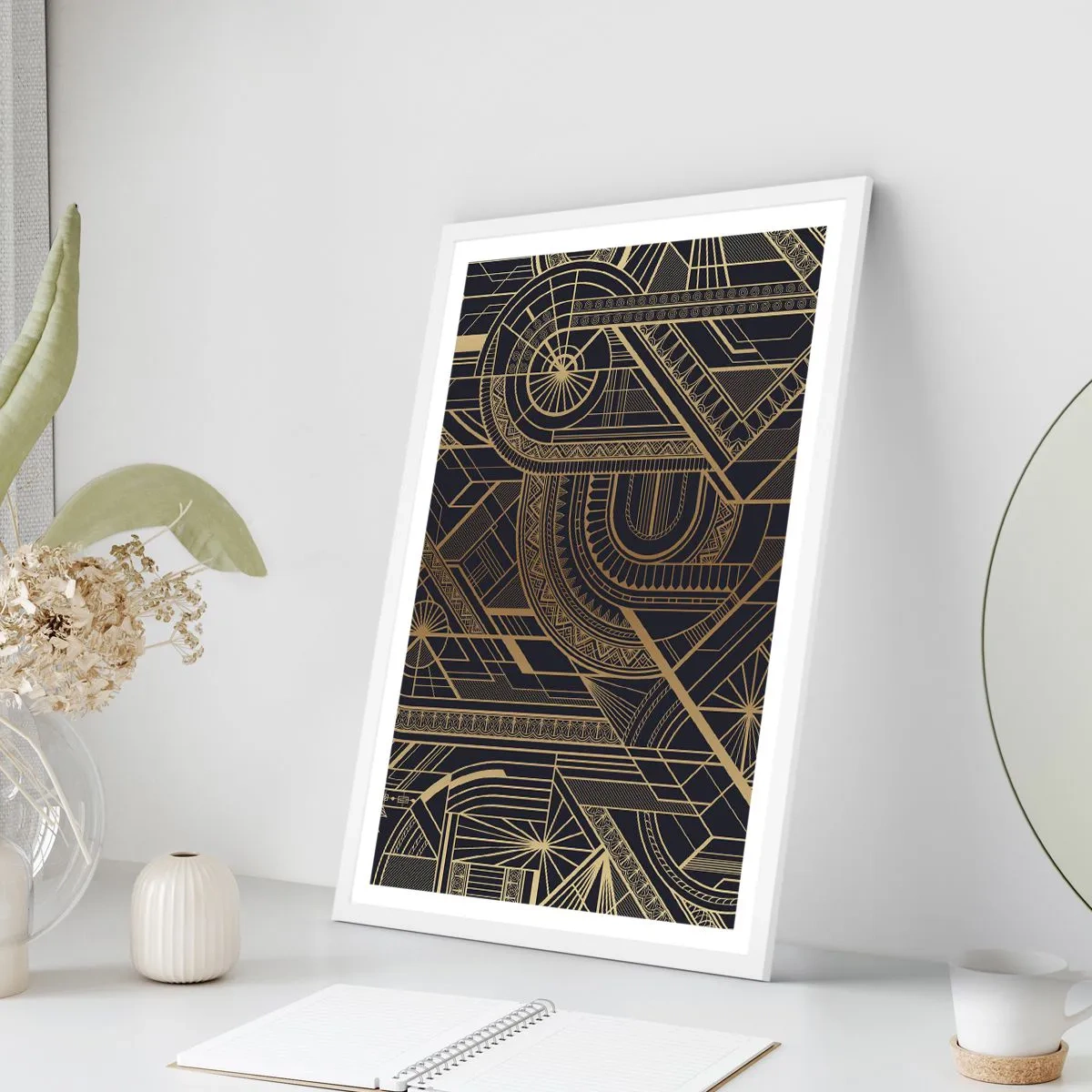 Plakat w białej ramie - Koncepty, idee, plany - 40x50 cm