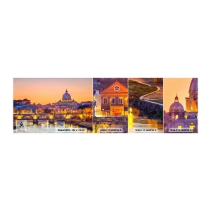 Fototapeta Próbka Samoprzylepna Deluxe Sticker - Zmierzch nad Wiecznym Miastem - Miasto, Rzym, Architektura - 100x30 cm