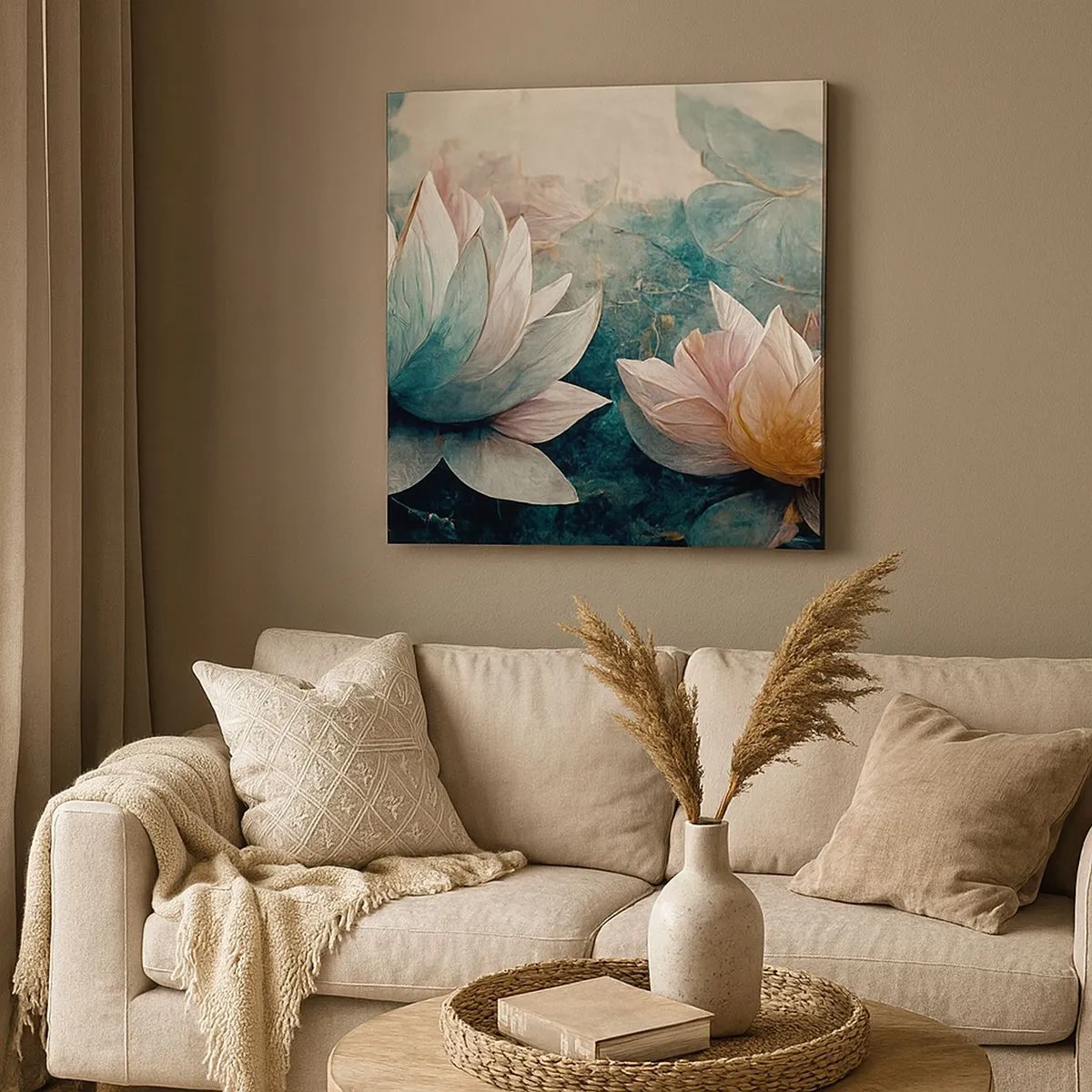 Obraz na płótnie - Gwiazdy jeziora - 30x30 cm