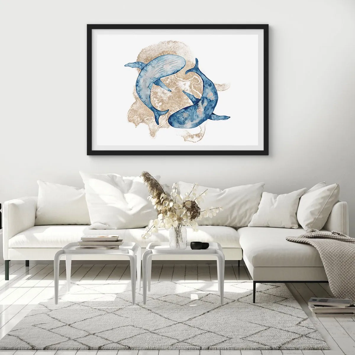 Plakat w czarnej ramie - Przyjaźń czy kochanie? - 50x40 cm