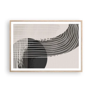 Plakat w ramie jasny dąb - Tam i z powrotem - 100x70 cm