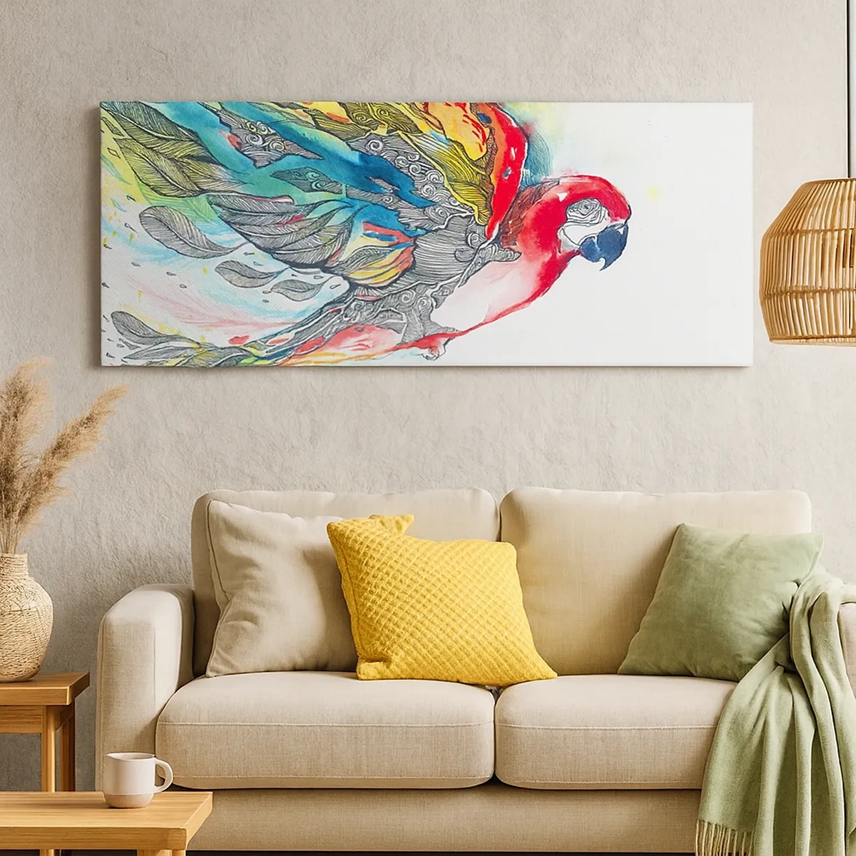 Obraz na płótnie - Żyj kolorowo - 30x30 cm