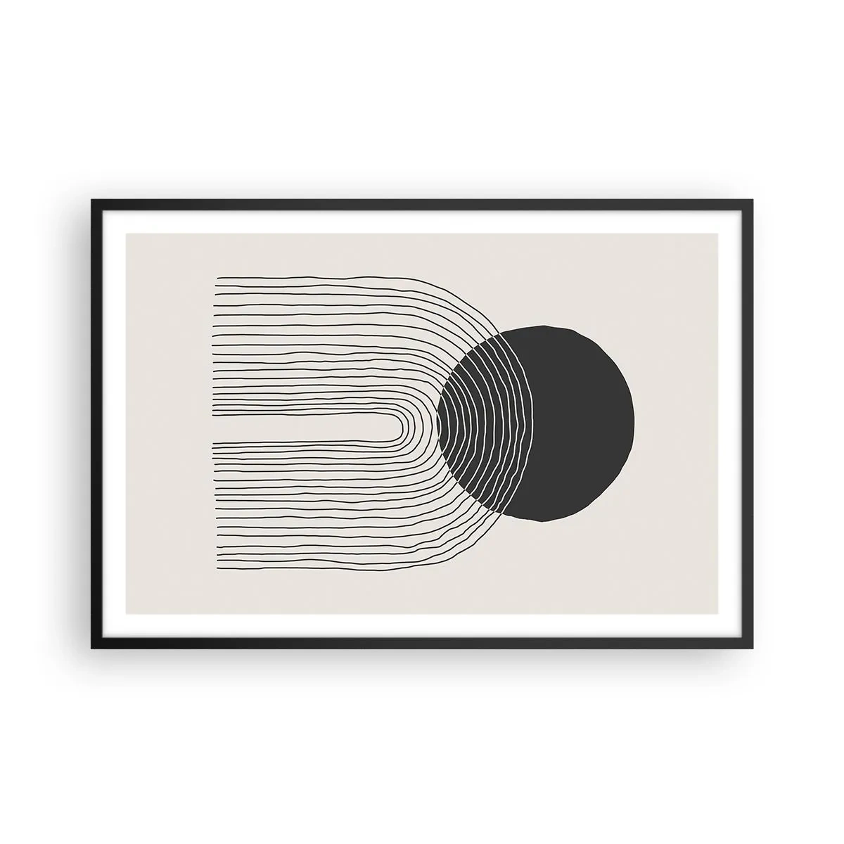 Plakat w czarnej ramie - Drżenie i pewność - 91x61 cm