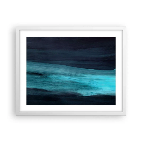 Plakat w białej ramie - Popłyń z nurtem - 50x40 cm