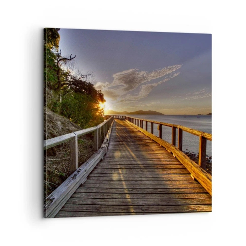 Obraz na płótnie - Iść, ciągle iść w stronę słońca - 60x60 cm
