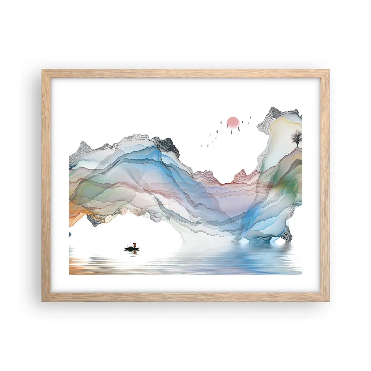 Plakat w ramie jasny dąb - Ku kryształowym górom - 50x40 cm