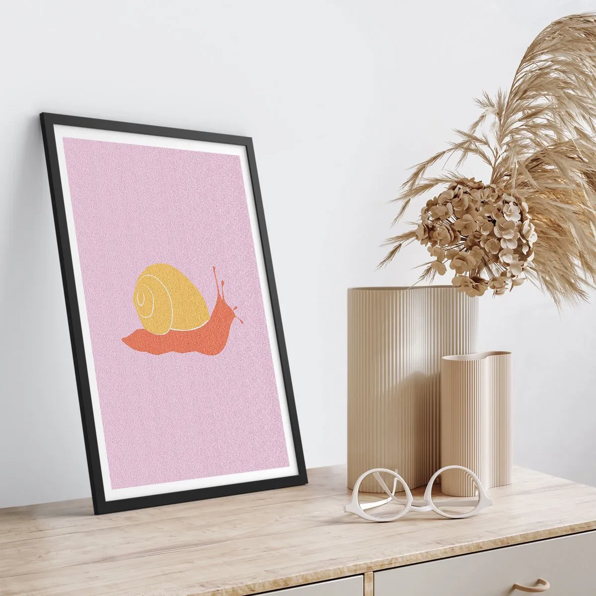 Plakat w czarnej ramie - Nie ma pośpiechu - 70x100 cm