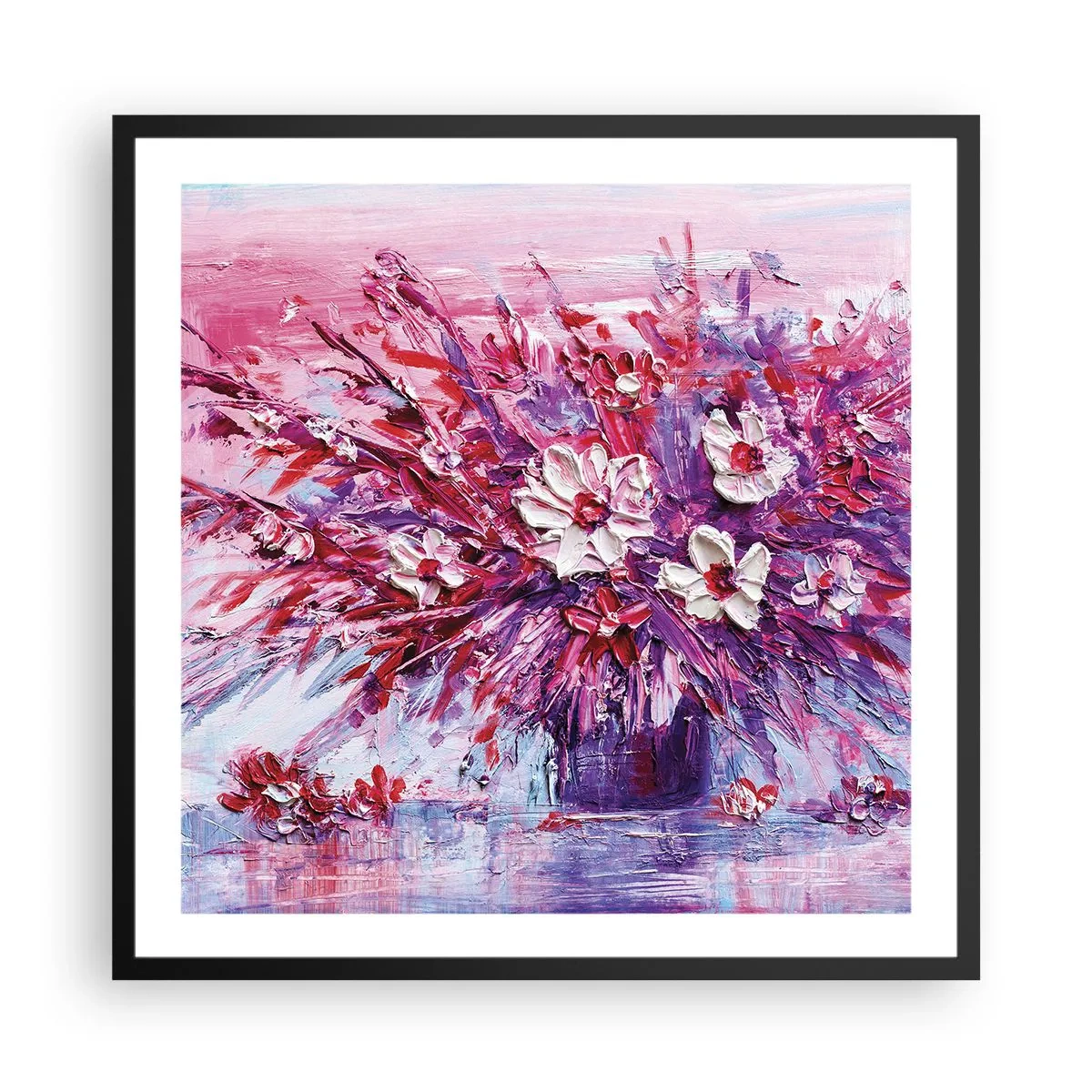 Plakat w czarnej ramie - Niewinność i namiętność  - 60x60 cm