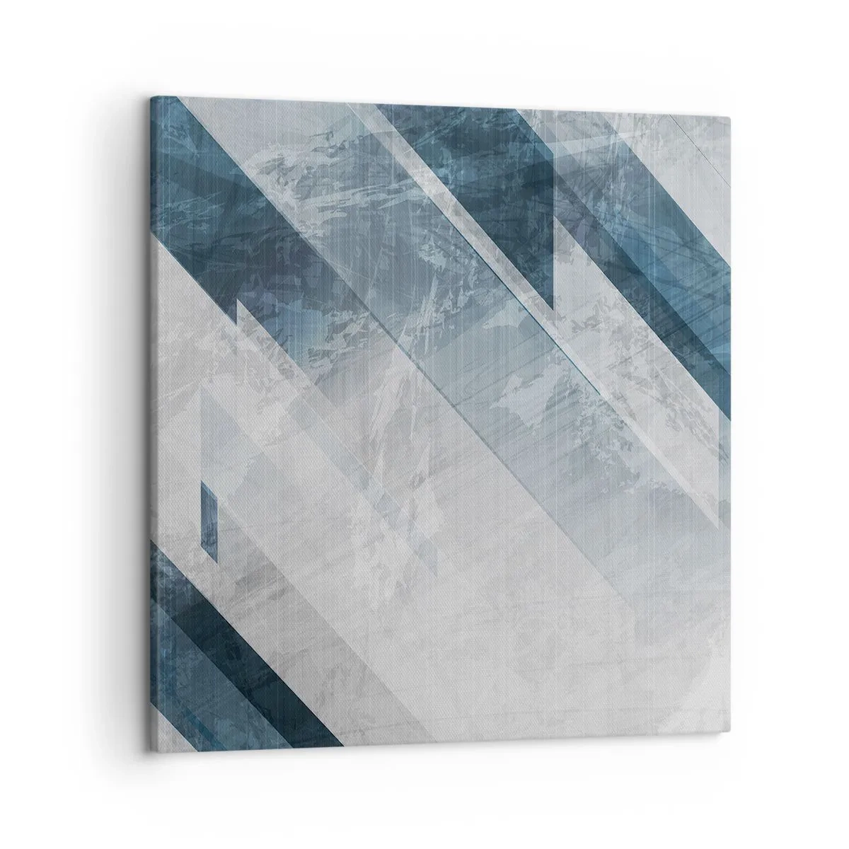 Obraz na płótnie - Kompozycja przestrzenna – ruch szarości - 50x50 cm