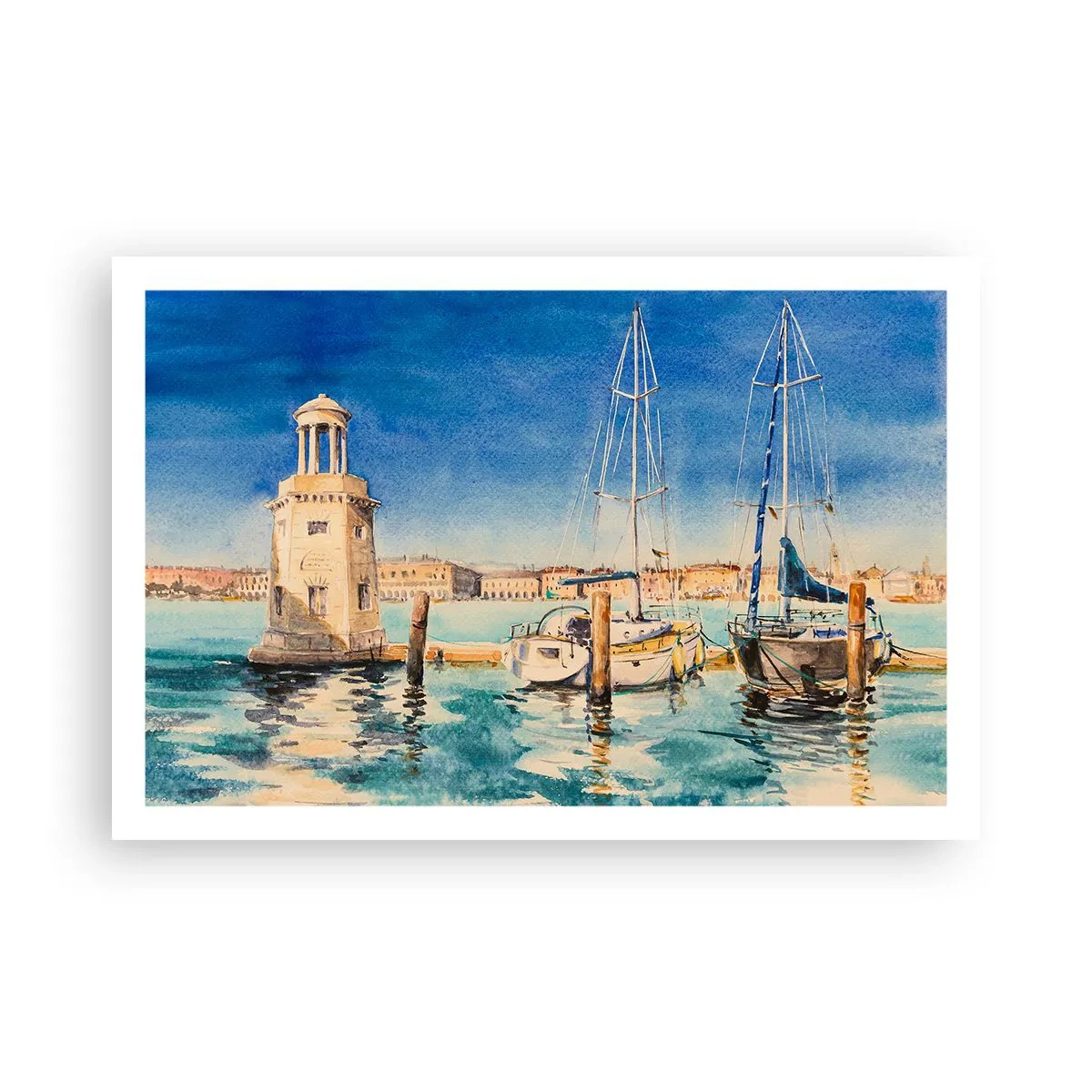 Plakat - Słoneczna laguna - 91x61 cm