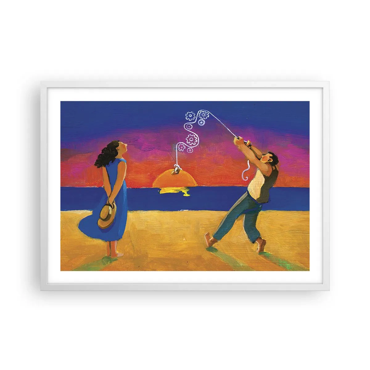 Plakat w białej ramie - Więcej niż gwiazdka z nieba - 70x50 cm